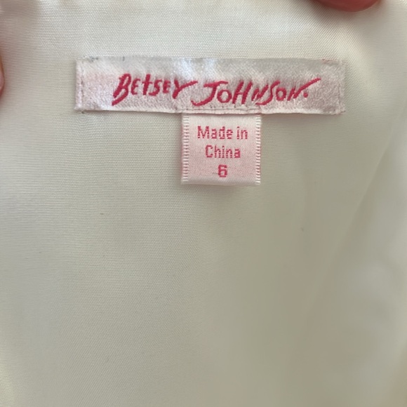 Betsey Johnson White Lace Overlay Midi Dress - Picture 10 of 11